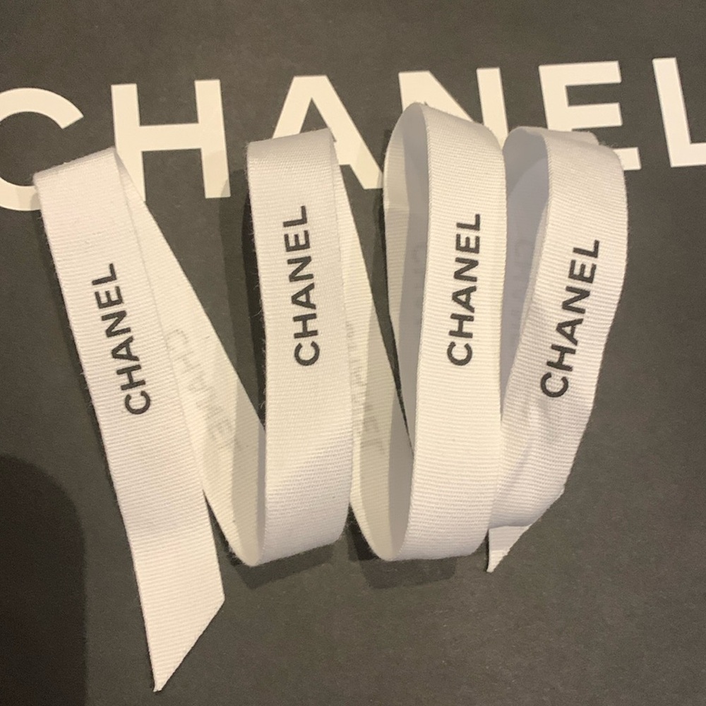 Chanel white ribbon